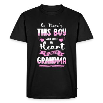 Grand-père grand-mère - T-shirt Premium bio Homme - noir - Devant - Nico (187cm)