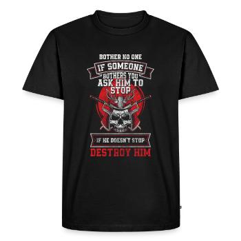 Samurai Aikido Honor - Men's Premium Organic T-Shirt - black - Front - Nico (187cm)