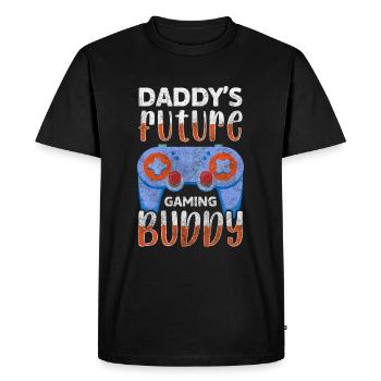 Bébé Papa Amour Ventre - T-shirt Premium bio Homme - noir - Devant - Nico (187cm)