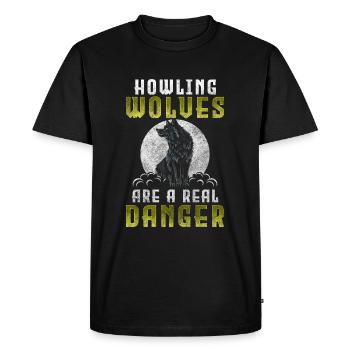 Wolves Wolfhound Say Gray Wolf - Men's Premium Organic T-Shirt - black - Front - Nico (187cm)