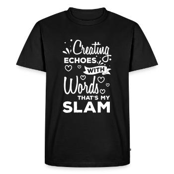Poet Writing Style Book - Men's Premium Organic T-Shirt - black - Front - Nico (187cm)