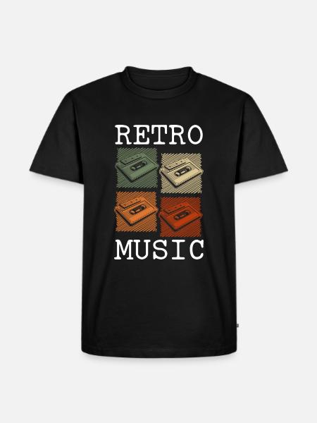 Cassette Retro 80s Original - Men's Premium Organic T-Shirt - black