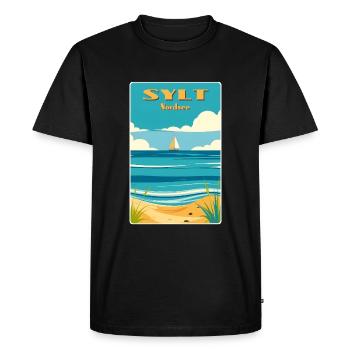 Sylt Mer du Nord - T-shirt Premium bio Homme - noir - Devant - Nico (187cm)
