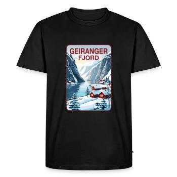 Geiranger Fjord - T-shirt Premium bio Homme - noir - Devant - Nico (187cm)