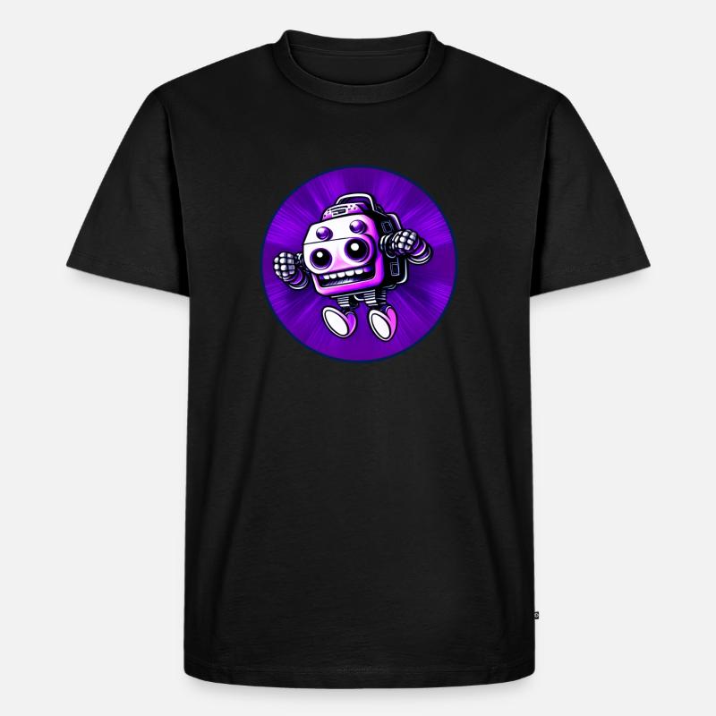 Wahnsinniger Roboter 01 - Männer Premium Bio T-Shirt - Schwarz