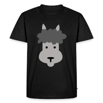 Lama - Men's Premium Organic T-Shirt - black - Front - Nico (187cm)