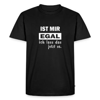 JE M’EN FICHE. - T-shirt Premium bio Homme - noir - Devant - Nico (187cm)