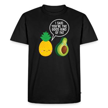 Cute Pineapple & Avocado | You're The Good Fat... - T-shirt Premium bio Homme - noir - Devant - Nico (187cm)