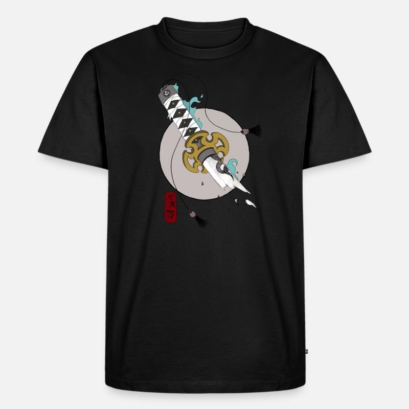 Samurai Katana - Männer Premium Bio T-Shirt - Schwarz