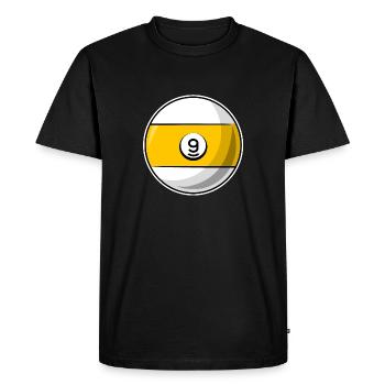 boule de billard 9 billard jaune neuf - T-shirt Premium bio Homme - noir - Devant - Nico (187cm)