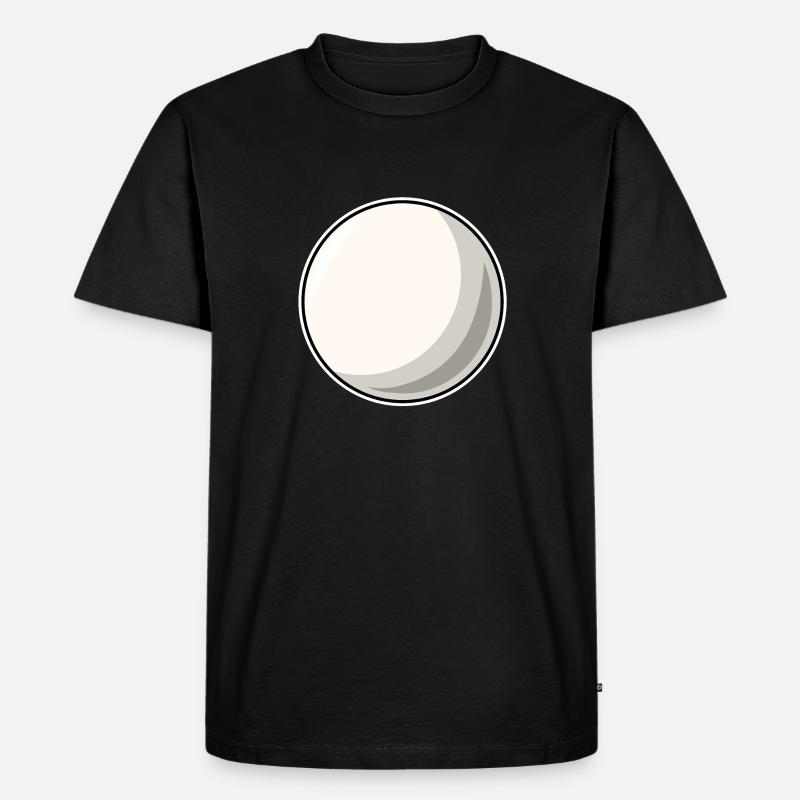 Boule de billard blanc - T-shirt Premium bio Homme - noir