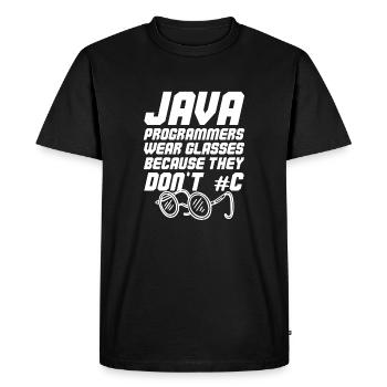 Cool Java programmer - Men's Premium Organic T-Shirt - black - Front - Nico (187cm)