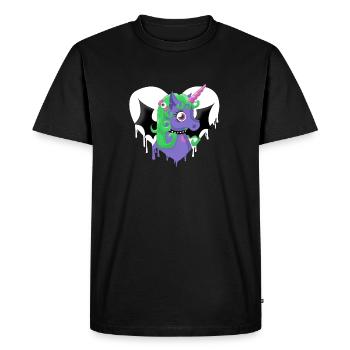 Creepy Cute Unicorn - T-shirt Premium bio Homme - noir - Devant - Nico (187cm)