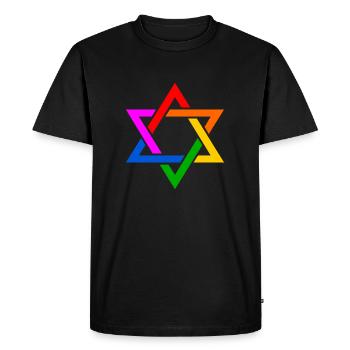 Israel lgbt - T-shirt Premium bio Homme - noir - Devant - Nico (187cm)