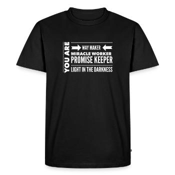 Waymaker & Christian Clothing - Men's Premium Organic T-Shirt - black - Front - Nico (187cm)
