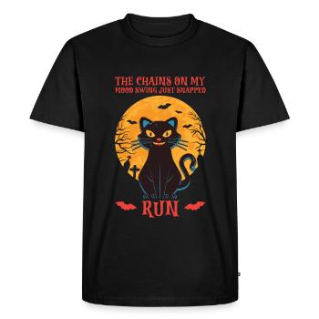 Halloween Cat Witch - Men's Premium Organic T-Shirt - black - Front - Nico (187cm)