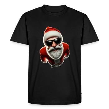 Lunettes de soleil de Noël Père Noël cool - T-shirt Premium bio Homme - noir - Devant - Nico (187cm)