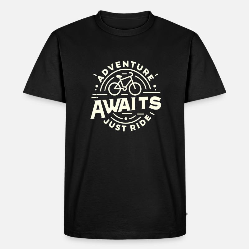 Das Abenteuer wartet, fahr einfach los - Männer Premium Bio T-Shirt - Schwarz