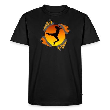 Bouldering - Rock Climbing Design Gift - Men's Premium Organic T-Shirt - black - Front - Nico (187cm)