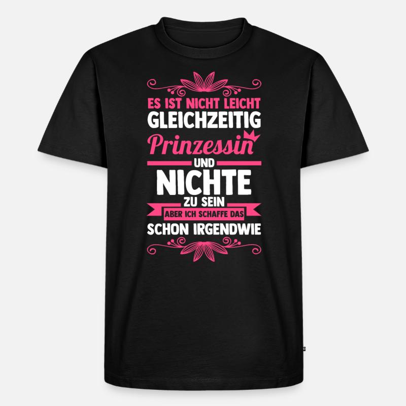 Superhelden Nichte - Männer Premium Bio T-Shirt - Schwarz