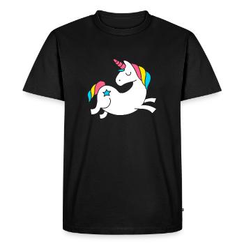 unicorn - Einhorn - T-shirt Premium bio Homme - noir - Devant - Nico (187cm)