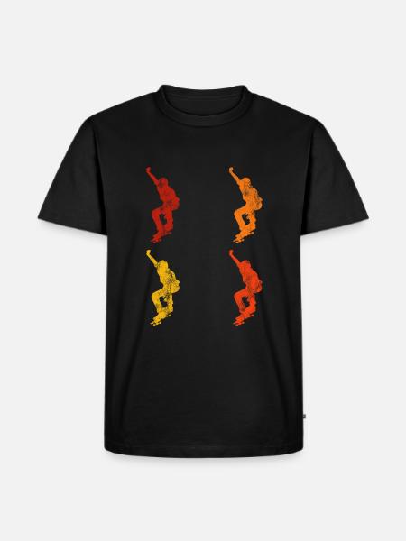 Skateboard Skateboarder Skater Skate Skateing - Men's Premium Organic T-Shirt - black