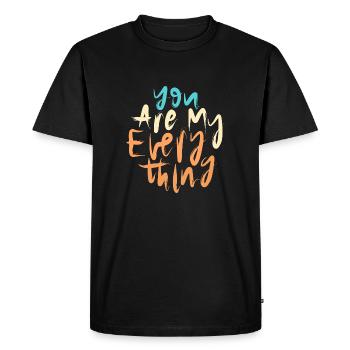 Tu es mon tout - T-shirt Premium bio Homme - noir - Devant - Nico (187cm)