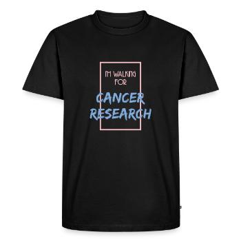 RECHERCHE SUR LE CANCER - T-shirt Premium bio Homme - noir - Devant - Nico (187cm)