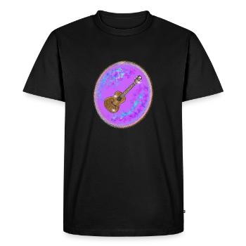 Ukulélé - T-shirt Premium bio Homme - noir - Devant - Nico (187cm)