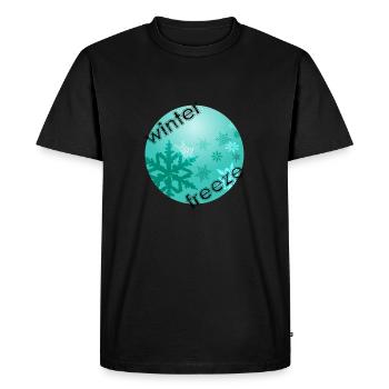 Winter Freeze - Men's Premium Organic T-Shirt - black - Front - Nico (187cm)