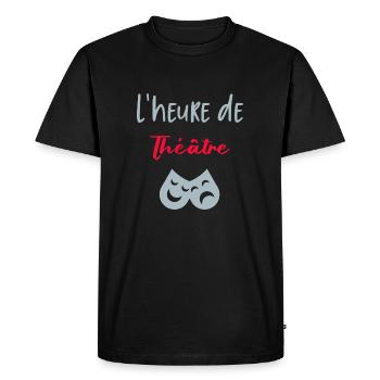 l'heure de Théâtre - T-shirt Premium bio Homme - noir - Devant - Nico (187cm)
