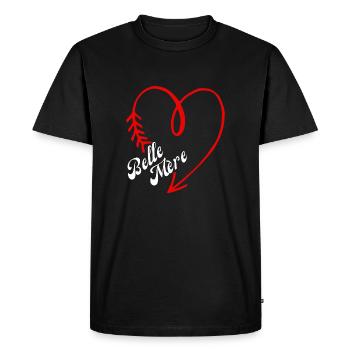 belle mère cœur - T-shirt Premium bio Homme - noir - Devant - Nico (187cm)