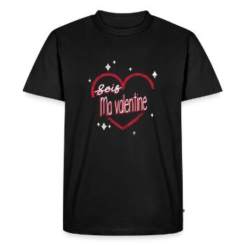 Be my valentine - Men's Premium Organic T-Shirt - black - Front - Nico (187cm)