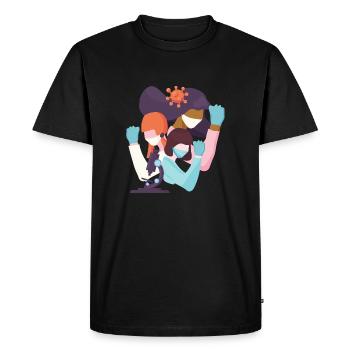 Feminist Doctors, Nurses and Scientists we can do - Men's Premium Organic T-Shirt - black - Front - Nico (187cm)