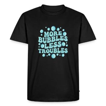 More Bubbles Less Troubles Soapmaker Soapmaking - Men's Premium Organic T-Shirt - black - Front - Nico (187cm)