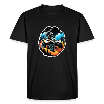 quad et tout terrain - T-shirt Premium bio Homme - noir - Devant - Nico (187cm)