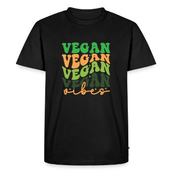 vegan vibes, veganuary, healthy eating, vegan - Men's Premium Organic T-Shirt - black - Front - Nico (187cm)