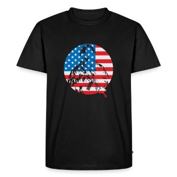 Armée, Guerre, Militaire, Uniforme, Force, Soldat Camouflage - T-shirt Premium bio Homme - noir - Devant - Nico (187cm)