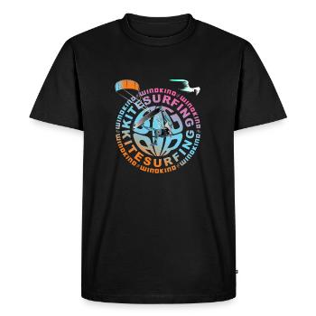 BigAir Windkind 2 - Men's Premium Organic T-Shirt - black - Front - Nico (187cm)