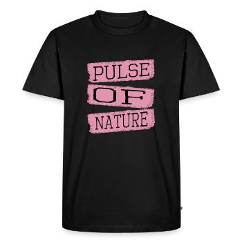 embrasser la nature, sentir le pouls - T-shirt Premium bio Homme - noir - Devant - Nico (187cm)