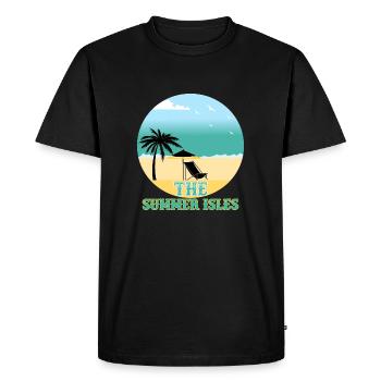Les îles, l'été - T-shirt Premium bio Homme - noir - Devant - Nico (187cm)