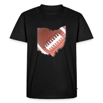 Ohio (United States) | real football | Map - Men's Premium Organic T-Shirt - black - Front - Nico (187cm)