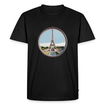Eiffel Tower - Men's Premium Organic T-Shirt - black - Front - Nico (187cm)