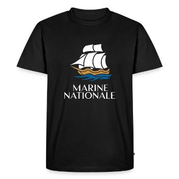 Marine Nationale - T-shirt Premium bio Homme - noir - Devant - Nico (187cm)