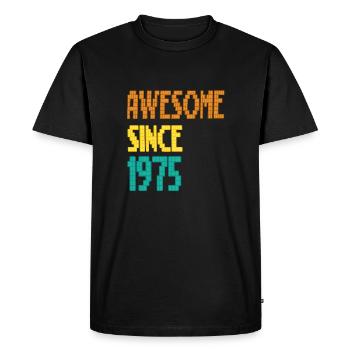 awesome since 1975 - T-shirt Premium bio Homme - noir - Devant - Nico (187cm)
