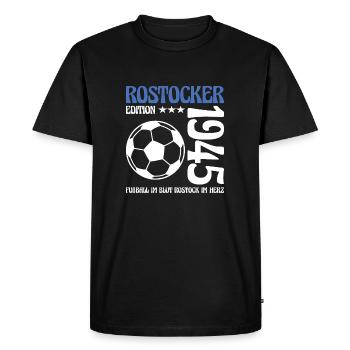 Cadeau de football d’anniversaire de Rostock 1945 - T-shirt Premium bio Homme - noir - Devant - Nico (187cm)
