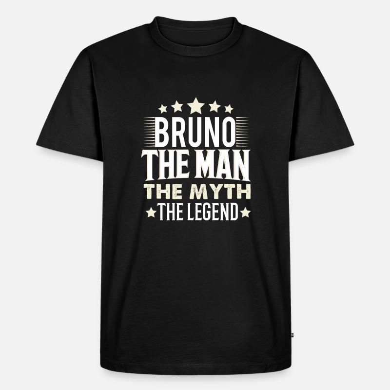 Bruno - Männer Premium Bio T-Shirt - Schwarz