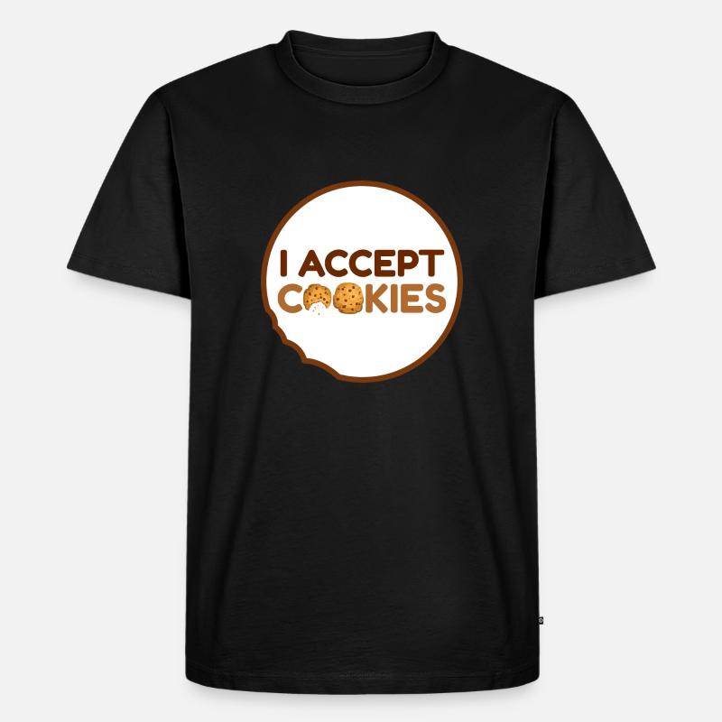 I Accept Cookies - Männer Premium Bio T-Shirt - Schwarz