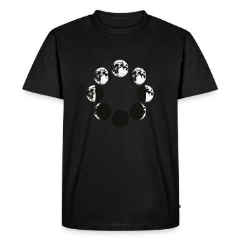 Moon Phases Celestial Moon Luna Gazing Gift - Men's Premium Organic T-Shirt - black - Front - Nico (187cm)
