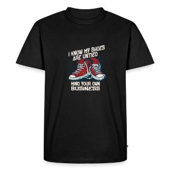 I know my shoes are open, but - Men's Premium Organic T-Shirt - black - Front - Nico (187cm)